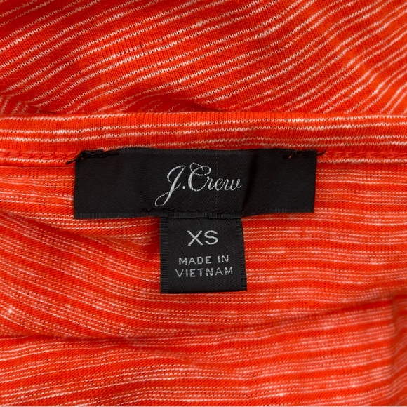 J. CREW ORANGE &PINK STRIPED TOP WOMENS XS - Picture 6 of 7